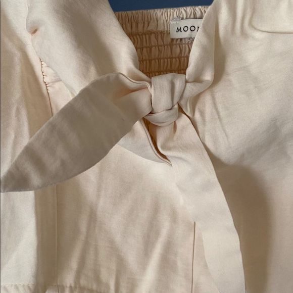 Moon River : Cream Bow Crop Cami with Leopard Print Straps - Picture 4 of 14